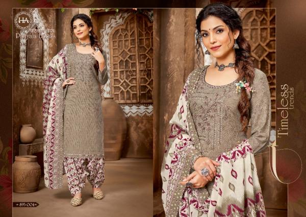 Harshit Patiyala Babes 2 Designer Cotton Embroidery Dress Materials 